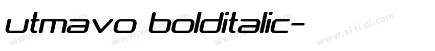 utmavo bolditalic字体转换